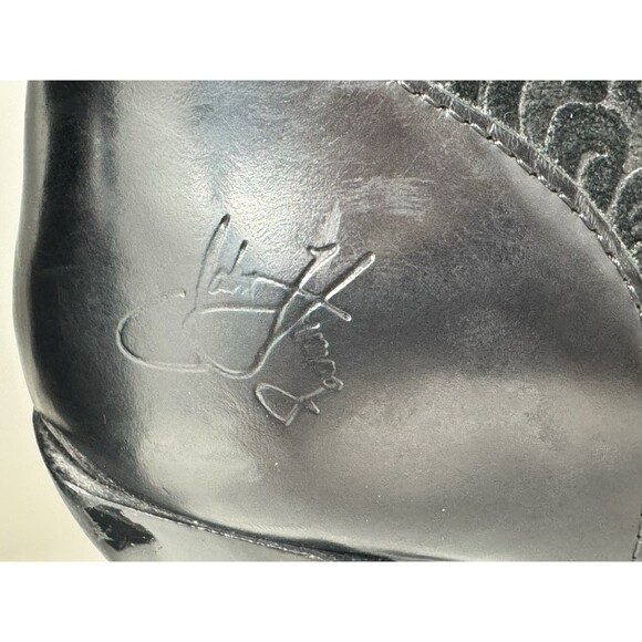 JOHN FLUEVOG Vermeer Baroque Black Buckle Ankle Boots Victorian Granny Size 8 - Picture 11 of 14